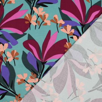Viskose-Stretch "Rosella" von Nerida Hansen in Sea Blue
